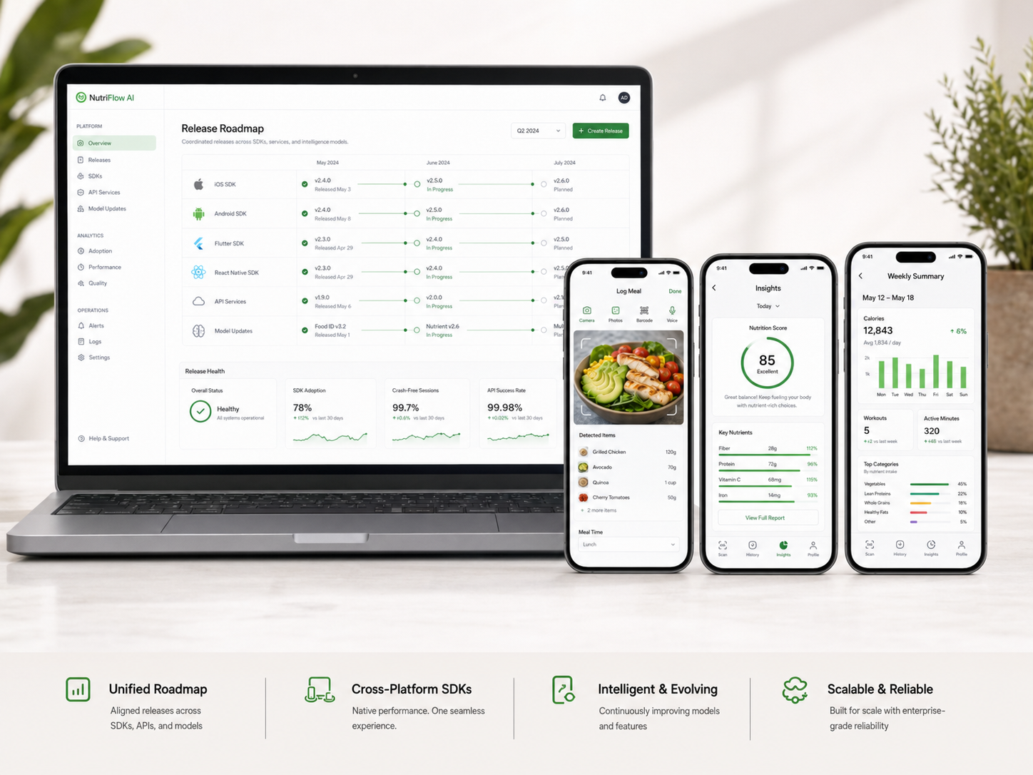 Dashboard of AI-Powered Nutrition Platform
